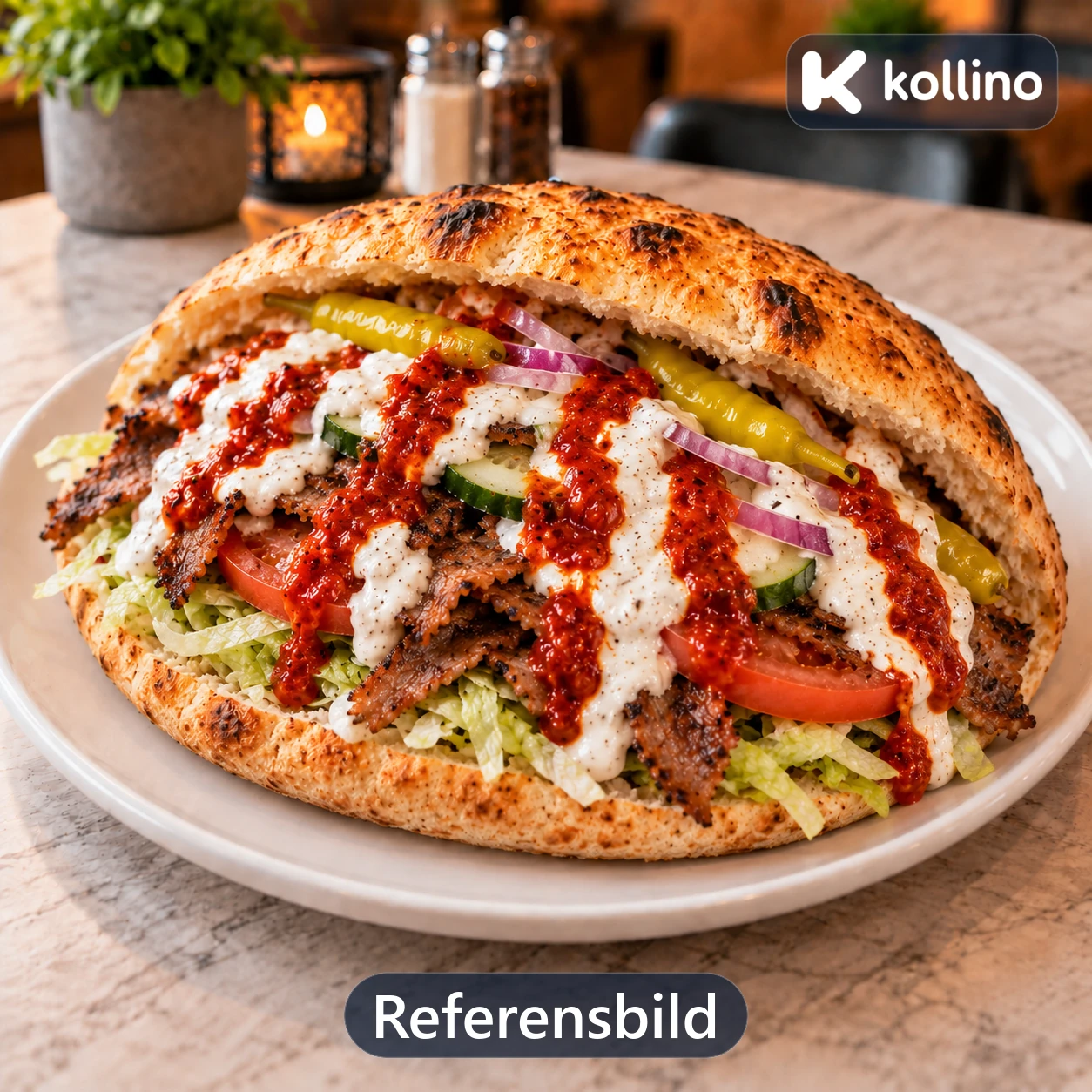 Kycklingkebab med bröd