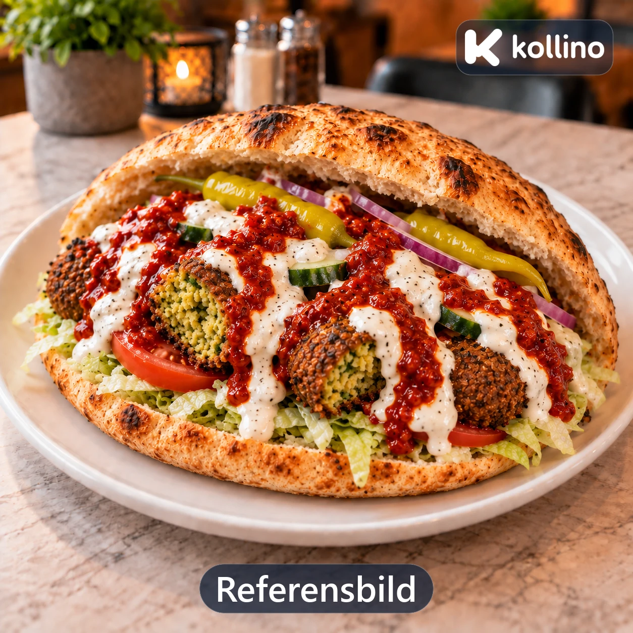 Falafel med bröd
